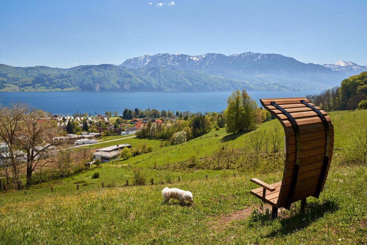 Traditionelles Gebäude am Attersee
