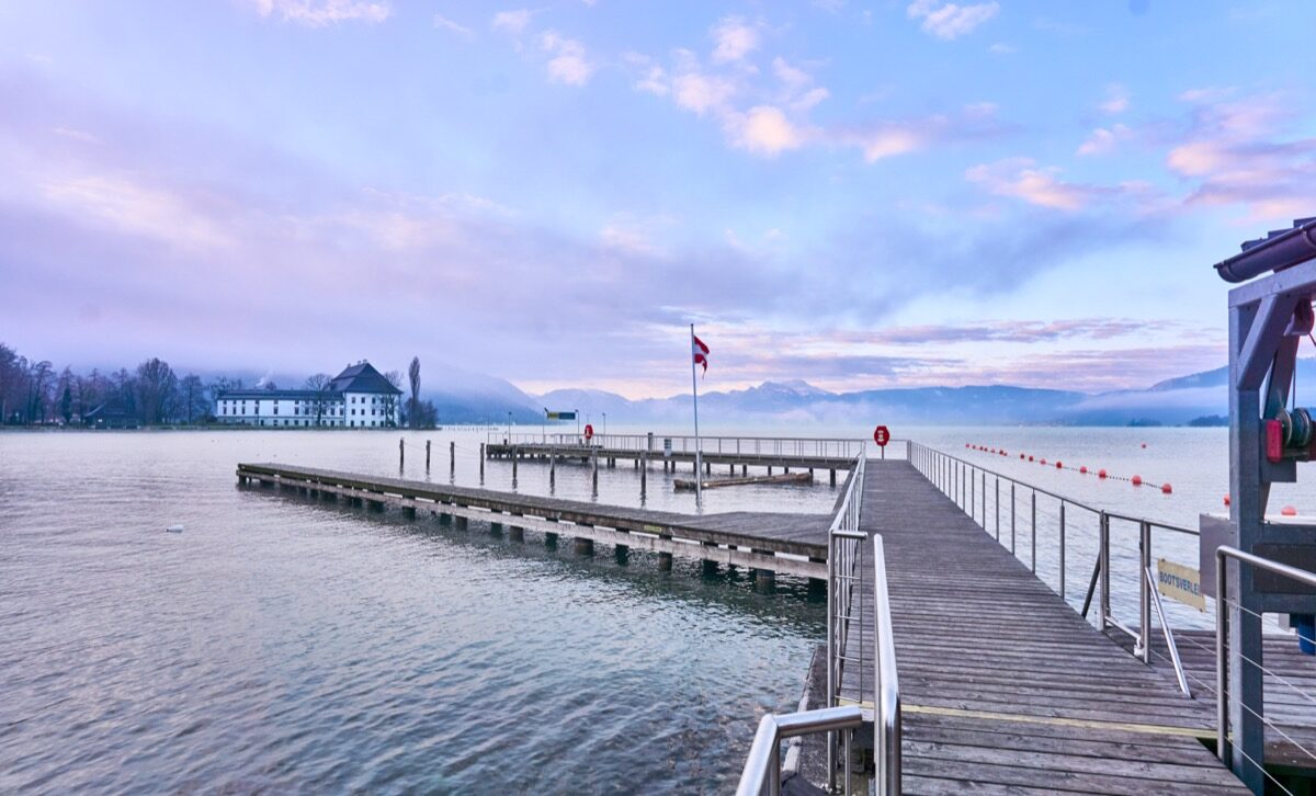 Historischer Steg am Attersee
