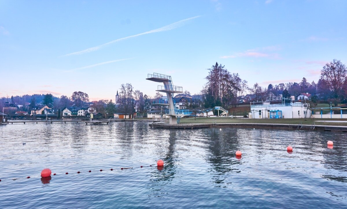 Sprungturm am Attersee